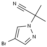 2-(4-BROMO-1H-PYRAZOL-1-YL)-2-METHYLPROPANENITRILE 구조식 이미지