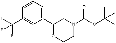 TERT-BUTYL 2-(3-(TRIFLUOROMETHYL)PHENYL)MORPHOLINE-4-CARBOXYLATE 구조식 이미지