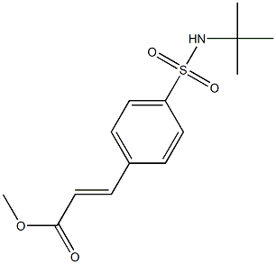 (E)-methyl 3-(4-(N-(tert-butyl)sulfamoyl)phenyl)acrylate Structure