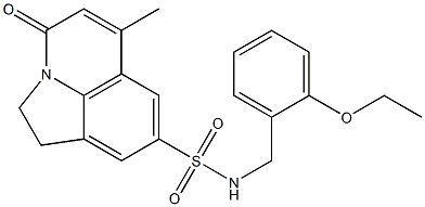 N-(2-ethoxybenzyl)-6-methyl-4-oxo-2,4-dihydro-1H-pyrrolo[3,2,1-ij]quinoline-8-sulfonamide 구조식 이미지