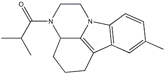 2-methyl-1-(8-methyl-3a,4,5,6-tetrahydro-1H-pyrazino[3,2,1-jk]carbazol-3(2H)-yl)propan-1-one Structure