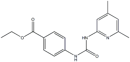 ethyl 4-(3-(4,6-dimethylpyridin-2-yl)ureido)benzoate Structure
