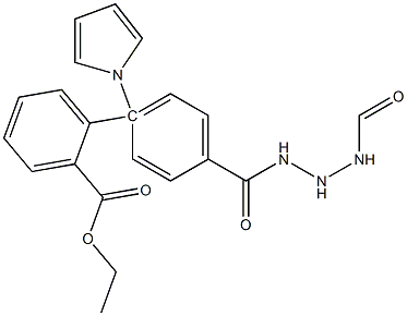 ethyl 4-(2-(4-(1H-pyrrol-1-yl)benzoyl)hydrazinecarboxamido)benzoate 구조식 이미지