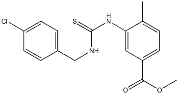 methyl 3-(3-(4-chlorobenzyl)thioureido)-4-methylbenzoate Structure