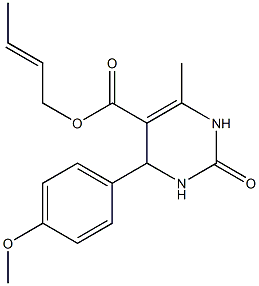 (E)-but-2-en-1-yl 4-(4-methoxyphenyl)-6-methyl-2-oxo-1,2,3,4-tetrahydropyrimidine-5-carboxylate 구조식 이미지