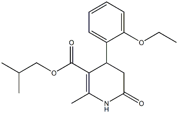 isobutyl 4-(2-ethoxyphenyl)-2-methyl-6-oxo-1,4,5,6-tetrahydropyridine-3-carboxylate 구조식 이미지