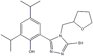 2,4-diisopropyl-6-(5-mercapto-4-((tetrahydrofuran-2-yl)methyl)-4H-1,2,4-triazol-3-yl)phenol Structure