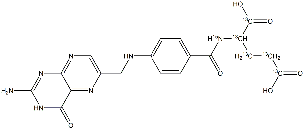 Folic Acid -[13C5,15N] Structure