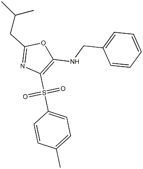 BENZYL-(2-ISOBUTYL-4-(TOLUENE-4-SULFONYL)-OXAZOL-5-YL)-AMINE Structure