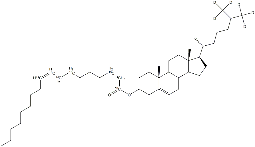 Cholesteryl-26,26,26,27,27,27-d6 oleate-1,2,3,7,8,9,10-13C7
		
	 구조식 이미지