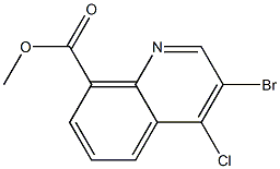 3-Bromo-4-chloro-quinoline-8-carboxylic acid methyl ester Structure