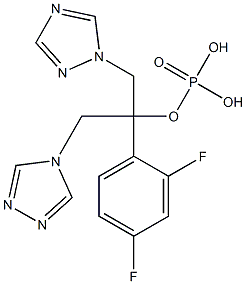 2-(2,4-difluorophenyl)-1-(1H-1,2,4-triazol-1-yl)-3-(4H-1,2,4-triazol-4-yl)propan-2-yl dihydrogen phosphate 구조식 이미지