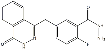 2-Fluoro-5-((4-oxo-3,4-dihydrophthalazin-1-yl)methyl)benzohydrazide Structure