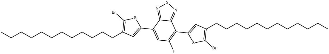 4,7-Bis(5-bromo-4-dodecylthiophen-2-yl)-5-fluorobenzo[c][1,2,5]thiadiazole Structure