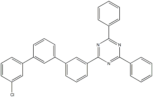 2-(3''-chloro-[1,1':3',1''-terphenyl]-3-yl)-4,6-diphenyl-1,3,5-triazine Structure