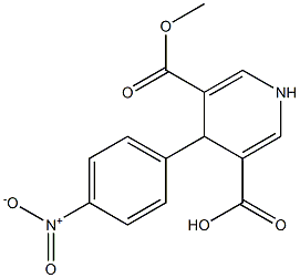 5-(methoxycarbonyl)-4-(4-nitrophenyl)-1,4-dihydropyridine-3-carboxylic acid Structure