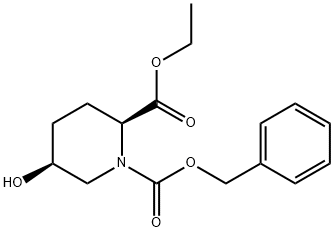 (2S*,5S*)-1-benzyl 2-ethyl 5-hydroxypiperidine-1,2-dicarboxylate Structure