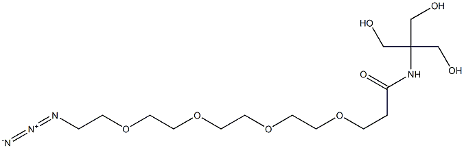 3-(2-{2-[2-(2-Azido-ethoxy)-ethoxy]-ethoxy}-ethoxy)-N-(2-hydroxy-1,1-bis-hydroxymethyl-ethyl)-propionamide Structure