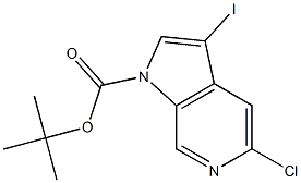 5-Chloro-3-iodo-pyrrolo[2,3-c]pyridine-1-carboxylic acid tert-butyl ester 구조식 이미지