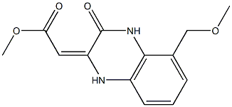 (E)-methyl 2-(5-(methoxymethyl)-3-oxo-3,4-dihydroquinoxalin-2(1H)-ylidene)acetate 구조식 이미지