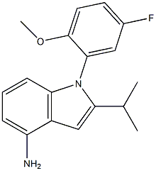 1-(5-fluoro-2-methoxyphenyl)-2-isopropyl-1H-indol-4-amine Structure