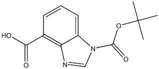1-(tert-butoxycarbonyl)-1H-benzo[d]imidazole-4-carboxylic acid 구조식 이미지