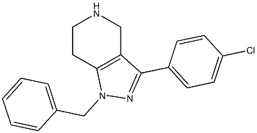 1-benzyl-3-(4-chlorophenyl)-4,5,6,7-tetrahydro-1H-pyrazolo[4,3-c]pyridine 구조식 이미지