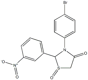 1-oxy-3-(4-bromophenyl)-2-(3-nitrophenyl)thiazolidin-4-one 구조식 이미지