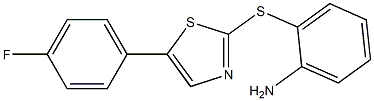 2-(5-(4-fluorophenyl)thiazol-2-ylthio)aniline 구조식 이미지