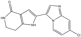 2-(7-chloroimidazo[1,2-a]pyridin-3-yl)-6,7-dihydro-1H-pyrrolo[3,2-c]pyridin-4(5H)-one Structure