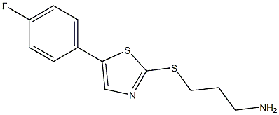 3-(5-(4-fluorophenyl)thiazol-2-ylthio)propanamine 구조식 이미지
