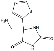 5-(aminomethyl)-5-(thiophen-2-yl)imidazolidine-2,4-dione Structure