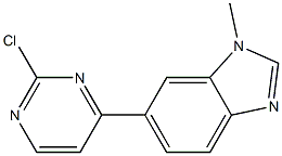 6-(2-chloropyrimidin-4-yl)-1-methyl-1H-benzo[d]imidazole 구조식 이미지