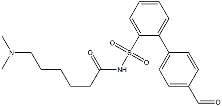 6-(dimethylamino)-N-(4'-formylbiphenyl-2-ylsulfonyl)hexanamide 구조식 이미지