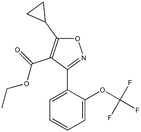 ethyl 5-cyclopropyl-3-(2-(trifluoromethoxy)phenyl)isoxazole-4-carboxylate 구조식 이미지