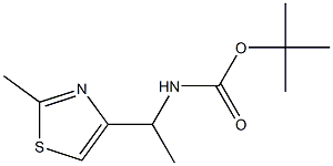 tert-butyl 1-(2-methylthiazol-4-yl)ethylcarbamate 구조식 이미지