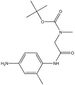 tert-butyl 2-(4-amino-2-methylphenylamino)-2-oxoethyl(methyl)carbamate Structure