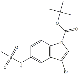 tert-butyl 3-bromo-5-(methylsulfonamido)-1H-indole-1-carboxylate Structure