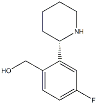 (S)-(4-fluoro-2-(piperidin-2-yl)phenyl)methanol Structure