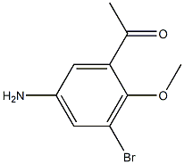 1-(5-Amino-3-bromo-2-methoxy-phenyl)-ethanone 구조식 이미지