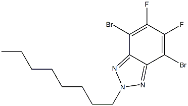 4,7-Dibromo-5,6-difluoro-2-octyl-2H-benzotriazole 구조식 이미지