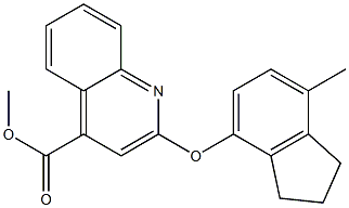 2-(7-Methyl-indan-4-yloxy)-quinoline-4-carboxylic acid methyl ester Structure