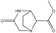 3-Oxo-1,4-diaza-bicyclo[3.2.1]octane-8-carboxylic acid methyl ester 구조식 이미지