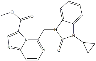 5-(3-Cyclopropyl-2-oxo-2,3-dihydro-benzoimidazol-1-ylmethyl)-imidazo[1,2-c]pyrimidine-3-carboxylic acid methyl ester 구조식 이미지