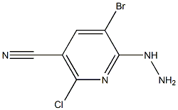 5-Bromo-2-chloro-6-hydrazino-nicotinonitrile 구조식 이미지