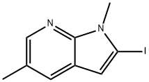 2-iodo-1,5-dimethyl-1H-pyrrolo[2,3-b]pyridine 구조식 이미지