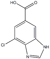 7-Chloro-3H-benzoimidazole-5-carboxylic acid 구조식 이미지
