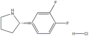 (2S)-2-(3,4-DIFLUOROPHENYL)PYRROLIDINE HYDROCHLORIDE Structure