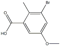 3-bromo-5-methoxy-2-methylbenzoic acid Structure