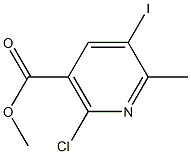 2-Chloro-5-iodo-6-methyl-nicotinic acid methyl ester Structure